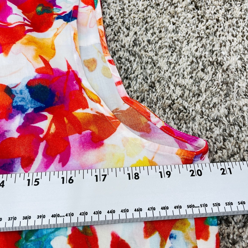 Soft‎ Surroundings Size XL Sleeveless Collared Shirt Dress Rayon Multicolor - Picture 6 of 7